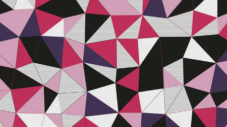 Geometric pattern with triangles, lines, dots Vector illustration