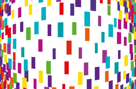 Abstract geometric pattern with multicolored squares and rectangles.のイラスト素材