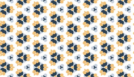 Retro geometric pattern in repeat. Fabric print. Seamless background, mosaic ornament, vintage style. Design for prints on fabrics, textile, covers, paper, wallpaper, interior, patchwork, wrapping.の写真素材