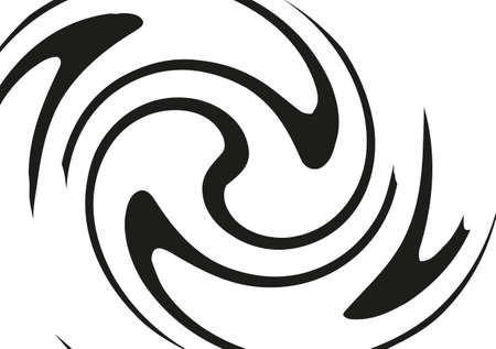 Circular geometric motif. Radiating shape. Geometric radial element. Abstract black and white illustrationのイラスト素材