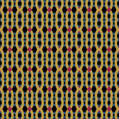 Repeatable Retro geometric pattern. Fabric print. Seamless background, mosaic ornament, vintage...