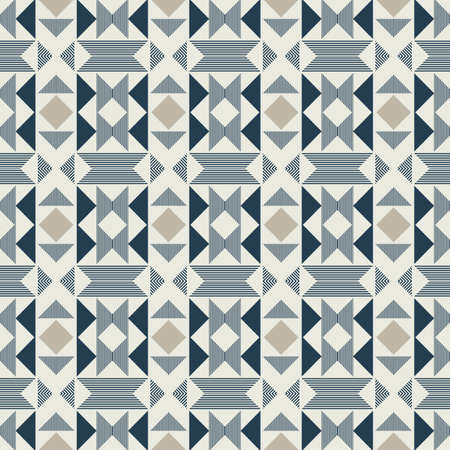 Geometric pattern in repeat. Fabric print. Seamless background, Scandinavian ornament, ethnic style....