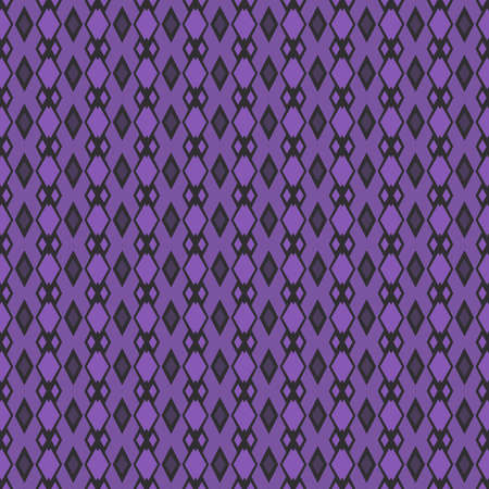 Violet geometric pattern in repeat. Fabric print. Seamless background, mosaic ornament, ethnic style. Design for prints on fabrics, textile, surface, paper, interior, patchwork, wrapping.の写真素材