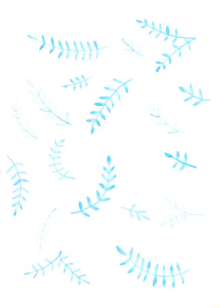 Small, thin branches of abstract plants. Simple, light pattern for spring, summer backgrounds....