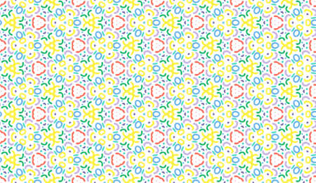 Design for printing on fabric, textile, paper, wrapper, scrapbooking. Traditional tile ornament in ethnic style. Seamless pattern. Authentic geometric background  in repeat.の写真素材