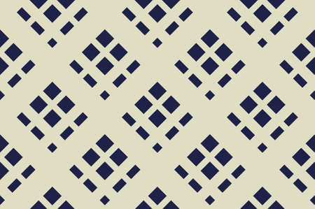 Geometric seamless pattern with  Criss-cross background in traditional tile style.のイラスト素材