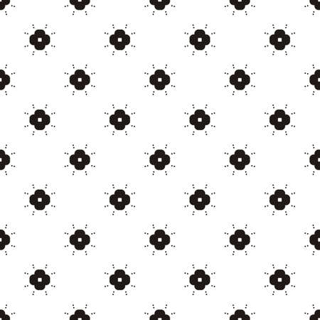 Black and white seamless pattern with polka dots, spots, points and circles. For printing on fabric, paper, textiles, scrapbooking.の写真素材