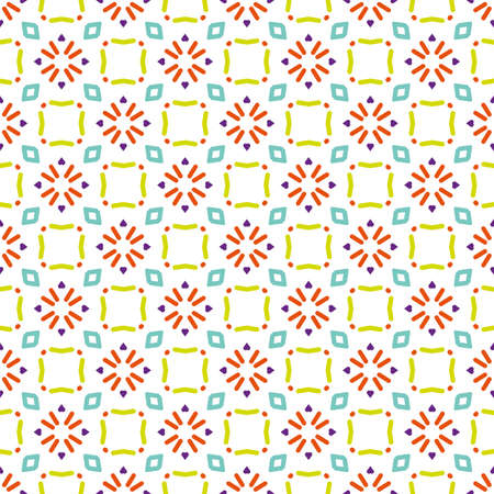 Ancient Geometric pattern in repeat. Fabric print. Seamless background, mosaic ornament, ethnic...