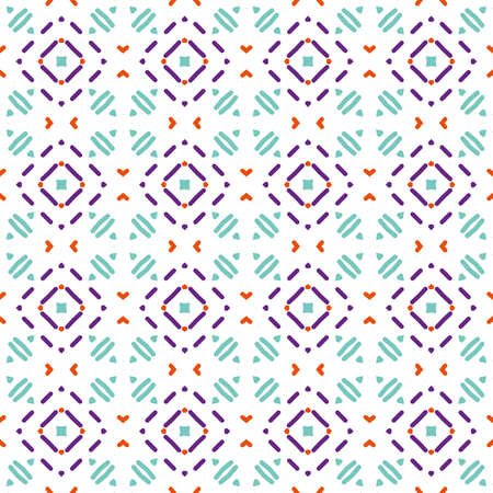 Ancient Geometric pattern in repeat. Fabric print. Seamless background, mosaic ornament, ethnic...