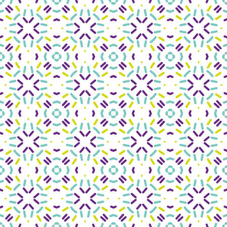 Ancient Geometric pattern in repeat. Fabric print. Seamless background, mosaic ornament, ethnic style. Design for prints on fabrics, textile, covers, paper, interior, patchwork, wrapping.の写真素材