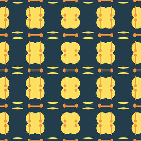 Geometric seamless pattern with lines, stripes and dots, circles. Modern, minimalist background for...