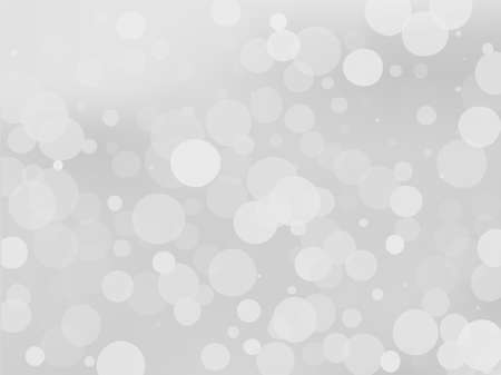Gray-white gradient background with bokeh effect. Abstract blurred pattern. Overlapping transparent bubbles, circles, point. Light backdrop for banners, social media, screensavers Vector illustrationのイラスト素材