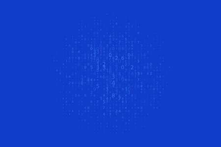 Random numbers 0 and 1. Background in a matrix style. Binary code pattern with digits on screen,...