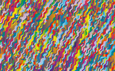 Minimal design. Bright gradient background. Abstract pattern with wave lines. Vibrant colorful striped background. Geometric wavy backdrop. Vector illustrationのイラスト素材