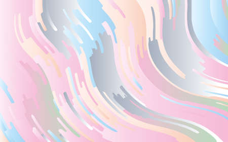 Minimal design. Light gradient background. Abstract pattern with wave lines. Soft colorful striped background. Geometric wavy backdrop. Vector illustrationのイラスト素材