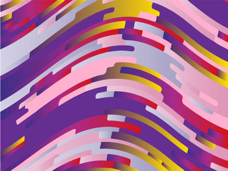 Light gradient background. Minimal design. Abstract pattern with wave lines. Pink-violet colorful...