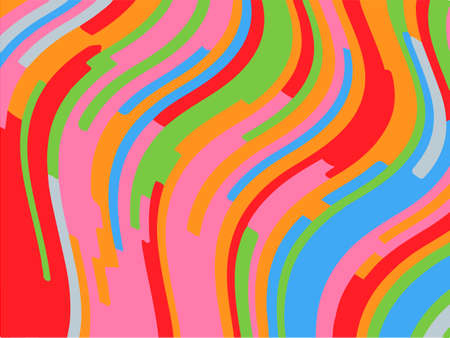 Bright geometric pattern with slanted waves, stripes. Vector illustrationのイラスト素材