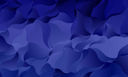 Dark blue background with wavy shapes, lines. Geometric pattern, backdrop. Typographic design for...
