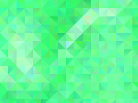 Abstract geometric background with green triangles. Polygon pattern, Vector illustrationのイラスト素材