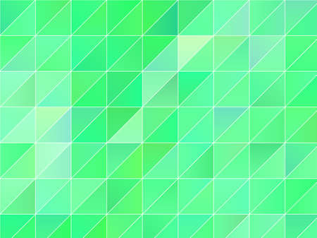 Abstract geometric background with green triangles. Polygon pattern, Vector illustrationのイラスト素材