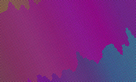 Halftone pattern. Colorful background with dots, points. Violet, pink, blue color. Digital gradient. Futuristic panel. Vector illustrationのイラスト素材