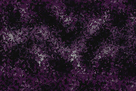 Dark background with glowing dots, circles. Abstract lights, universe, galaxy. Space pattern. Vector...