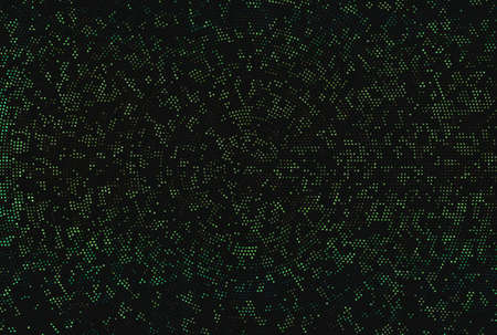 Dark background with glowing dots, circles. Abstract lights, universe, galaxy. Space pattern. Vector...