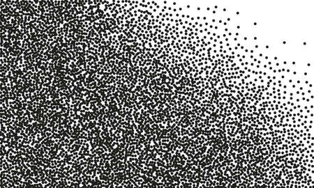 Background with black dots. Style of pointillism, dotted line. Abstract pattern. Vector illustration