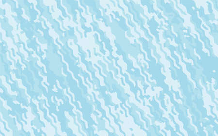 Light blue background with optical effect. Curved lines. Minimal design. Zigzag, wavy pattern. Vector illustration for posters, covers, wrappers, business cards. Textured surface Abstract wavesのイラスト素材