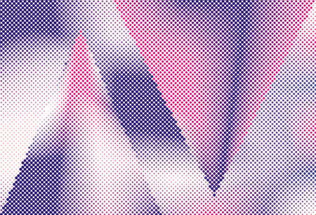 Abstract futuristic halftone panel. The background with dots, points of different shades of pink and violet color and small and big scale. Digital gradient. Vector illustrationのイラスト素材