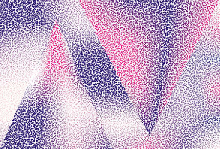 Abstract futuristic halftone panel. The background with dots, points of different shades of pink and violet color and small and big scale. Digital gradient. Vector illustrationのイラスト素材