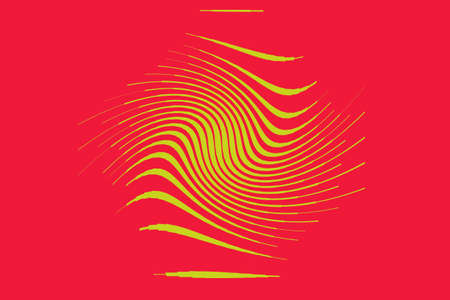 Optical art background Glitch abstract pattern Curve Random Chaotic Lines Modernのイラスト素材