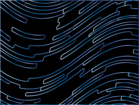 Dark Abstract pattern. Texture with gradient wavy, curves lines. Optical art background. Wave design, motion, dynamic style. Digital image with a psychedelic stripes. Vector illustrationのイラスト素材