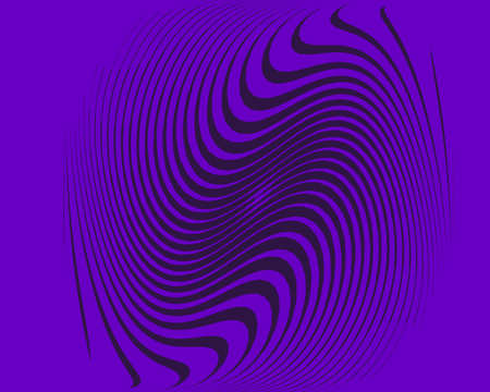 Abstract pattern. Texture with wavy, curves lines. Optical art background. Wave design black and...