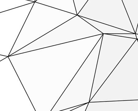 Asymmetrical texture with random chaotic lines, abstract geometric pattern. Black and white vector...