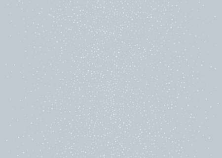 Abstract semicircle with round snow of different size and transparency. Beautiful frame with snowfall. Winter background. Vector illustrationのイラスト素材
