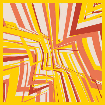 Scarf and bandanna design. Fashionable coral color. Geometric print. Vector illustration.