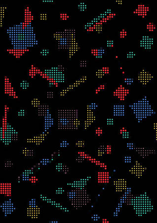 Dotted panel. Abstract technological background in modern minimalist style. Grunge halftone texture. Pattern for design of covers, posters, web banners. Vector illustrationのイラスト素材