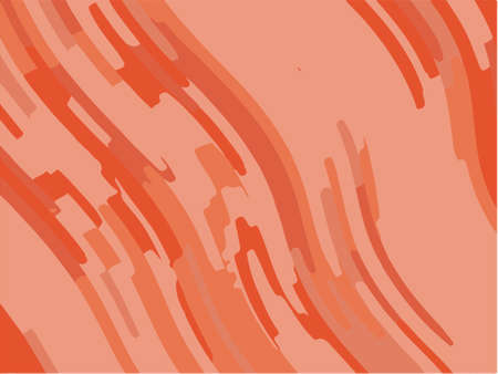 Abstract pattern with wave lines. Coral color striped background. Minimal design. Geometric wavy backdrop. Vector illustrationのイラスト素材