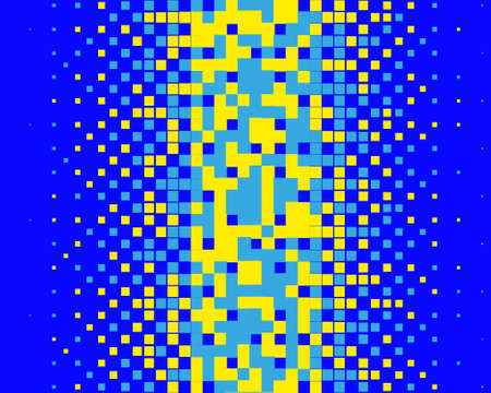Pattern in the style of 8-bit graphics with small squares. Retro pattern of 80's. Scalable vector graphics.のイラスト素材