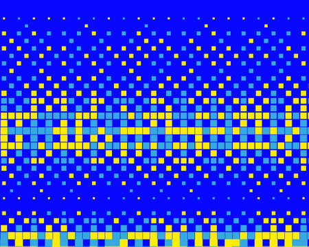Pattern in the style of 8-bit graphics with small squares. Retro pattern of 80's. Scalable vector...