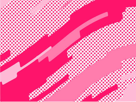 The Pink pattern. Trending abstract design with irregular shapes, points and wavy lines to create romantic Valentine's day themes, for banners, websites, brochures. The minimalist style.のイラスト素材