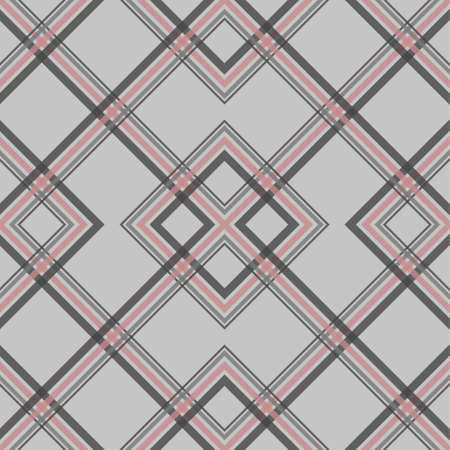 Scottish plaid fabric for print design. Scottish checkered background. Gray gingham seamless pattern. Pink checkered plaid seamless pattern. Red gingham pattern.のイラスト素材