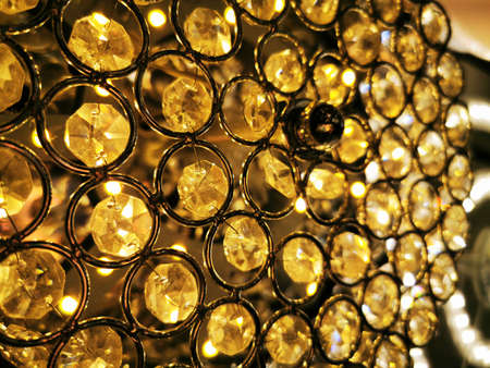 Luxury home decor. Illuminated surface. Beautiful retro lamp, great design for any purposes. Vintage background.の写真素材