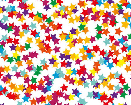 Abstract invitation on colorful background. Modern template with colored stars. Holiday pattern. Decorative backdrop vector. Holiday travel concept. Confetti background vector.のイラスト素材