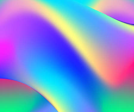 Trendy card with vivid gradient on light background. Digital glowing effect. Vivid gradient. Trendy cover design. Glowing neon light. Summer holographic background. Vector neon background.のイラスト素材
