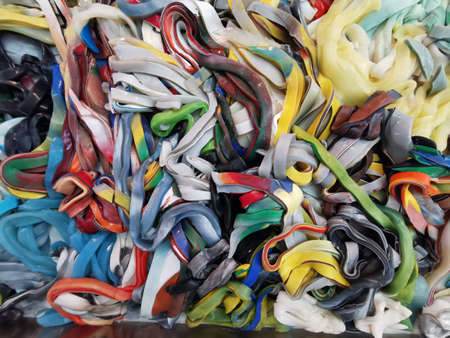Recycled plastic, Stockholm terminal. Installation, Wallpaper, art object.