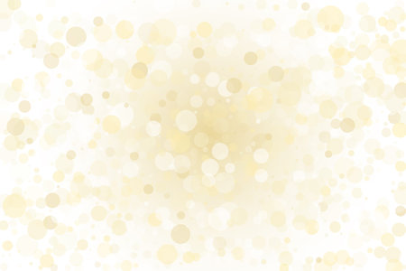 Yellow bokeh on white background. Vector illustration for your design.のイラスト素材