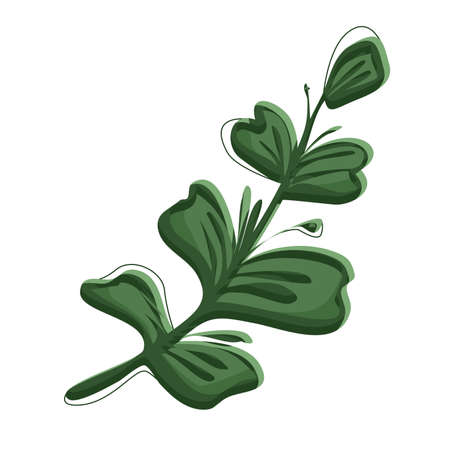 Plant with leaves sprout volume vector imageのイラスト素材