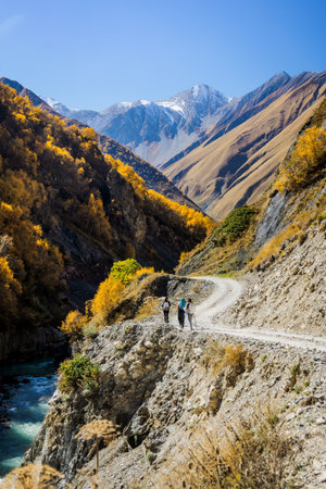Hiking in Georgiaの写真素材